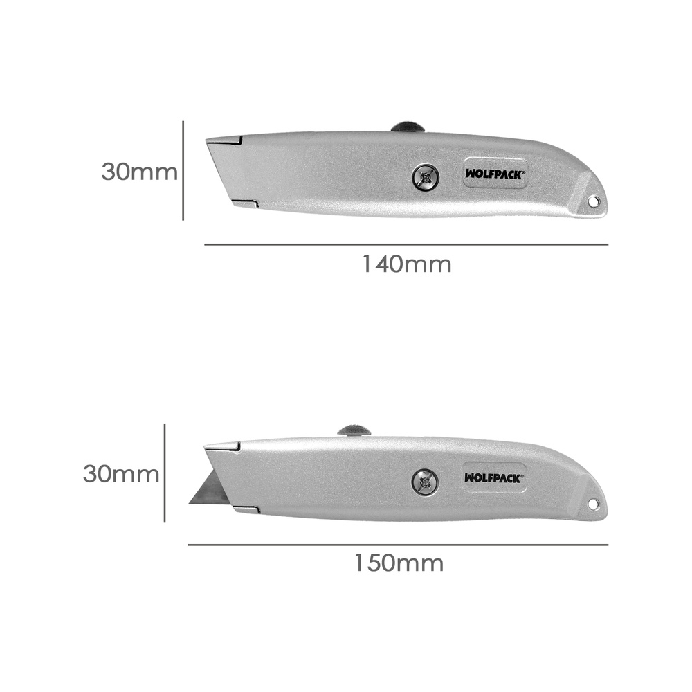 Cutter Hoja Trapezoidal Retráctil Acero Sk5 medidas